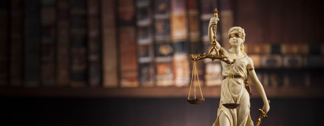 Law and justice concept, Brown wooden background, beautiful refl