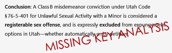 The missing analysis here is whether THIS class B misdemeanor requires registration.